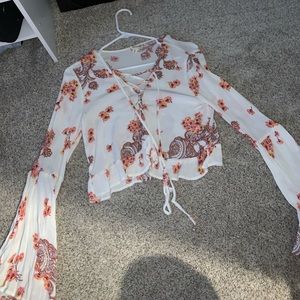 Boho Front Cross Blouse